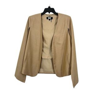 DKNY Womens Size L Beige Blazer Cape Professional Career Church
